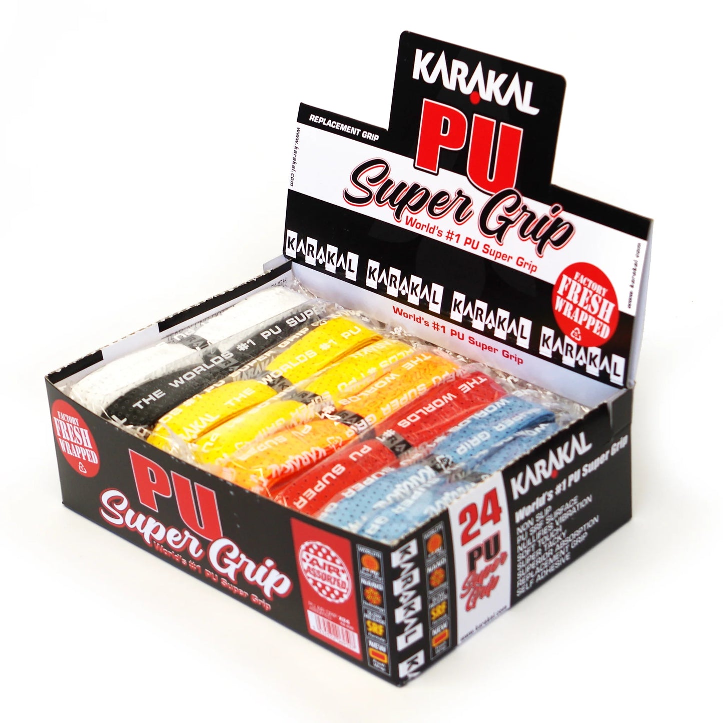 Karakal PU Super Grip Colors 24 pzs