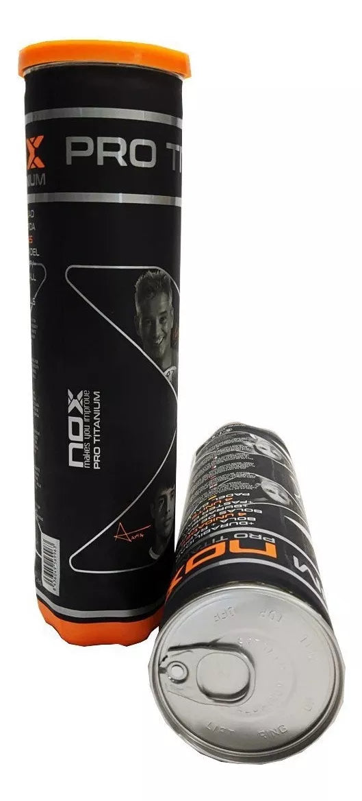 Nox Pelota Pro Titanium 4 unidades por tubo.